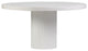 Tama Round White Patio Dining Table
