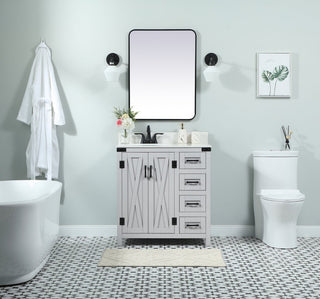 Home Living 19" Farmhouse Grey-Light Bathroom Vanity