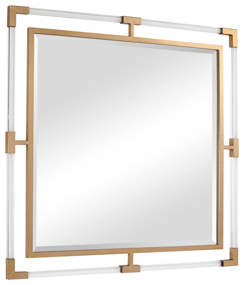 Uttermost Balkan Golden Square Mirror 09714