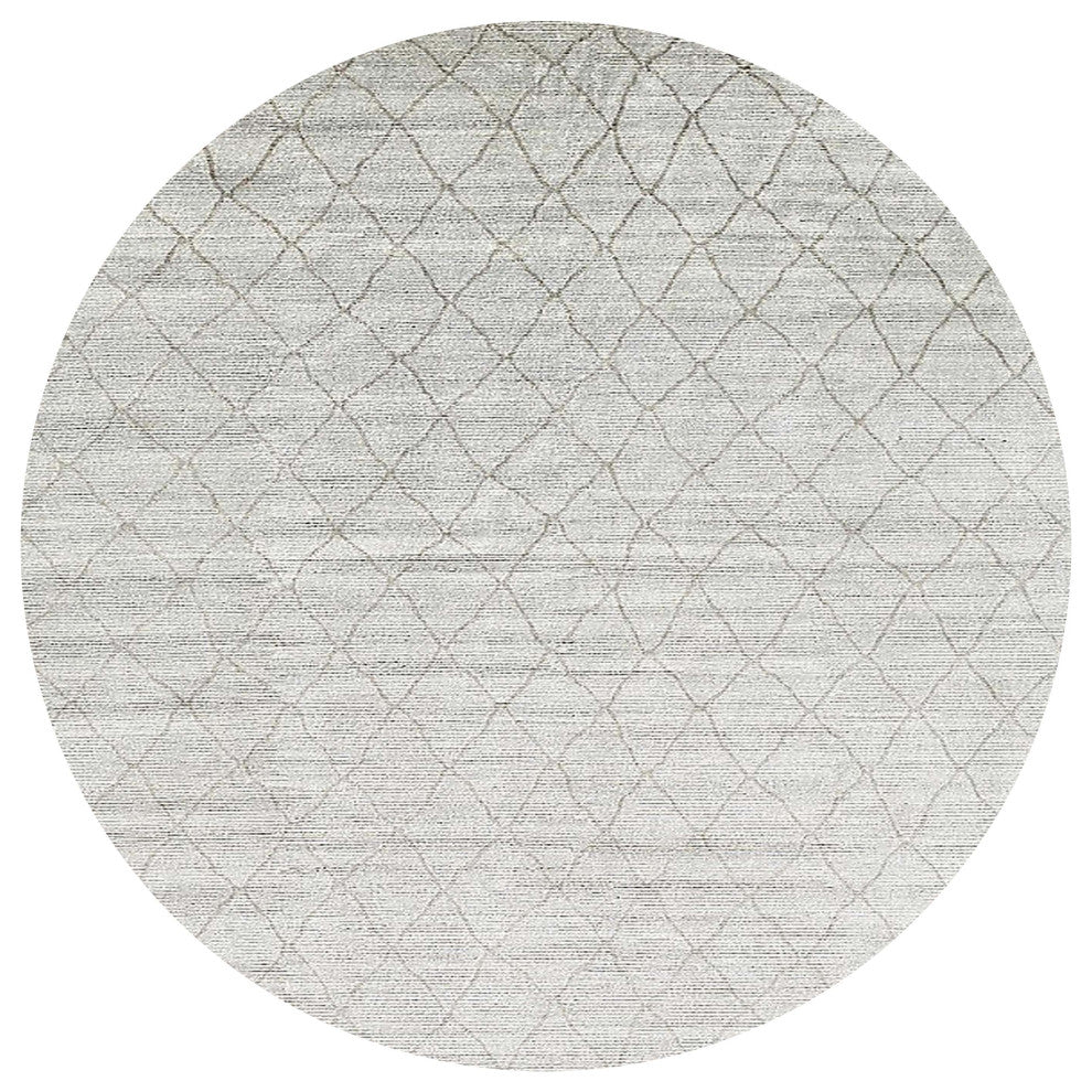 Ahgly Company Indoor Round Mid-Century Modern Area Rugs, 7' Round
