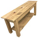 Ranch Golden Oak Bench With Shelf, 36"