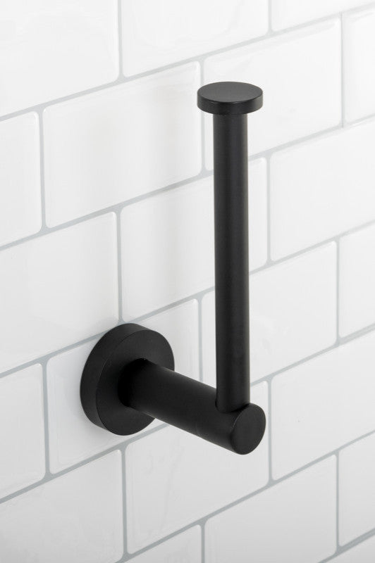Italia Florence Series Vertical Toilet Paper Holder in Matte Black