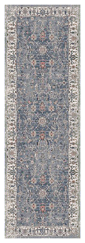 Vermont Glidel Runner, Gray, 2'7" x 8', Bordered