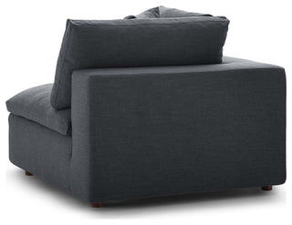 Commix Down Filled Overstuffed 4 Piece Sectional Sofa Set, Gray