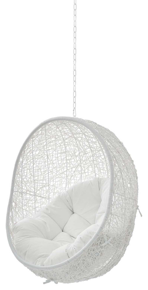 Swing Lounge Chair, Sunbrella, White, Outdoor Patio Balcony Cafe Bistro Garden