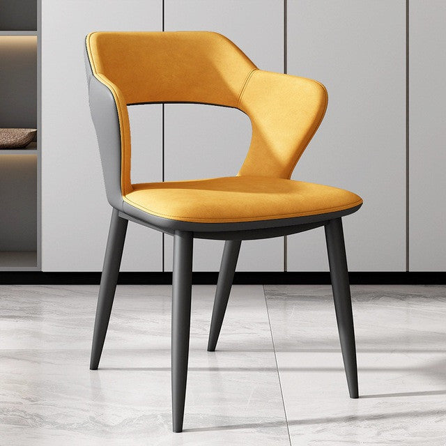 Modern Minimalist Red Backrest Desk Chair, Peach