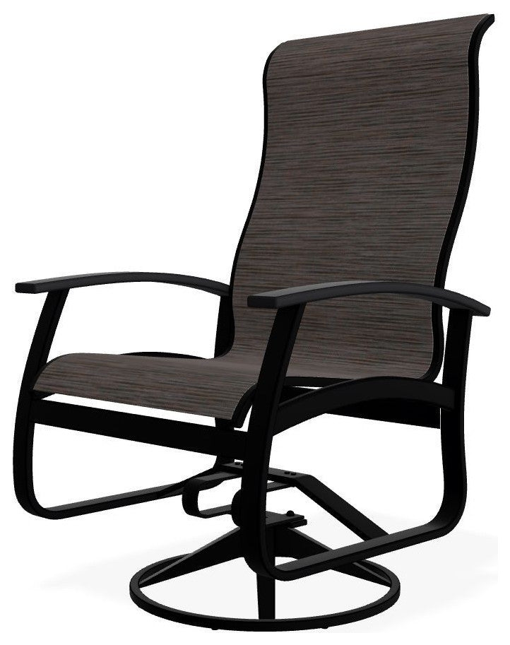 Belle Isle Sling Outdoor Swivel Rocker, James/Black