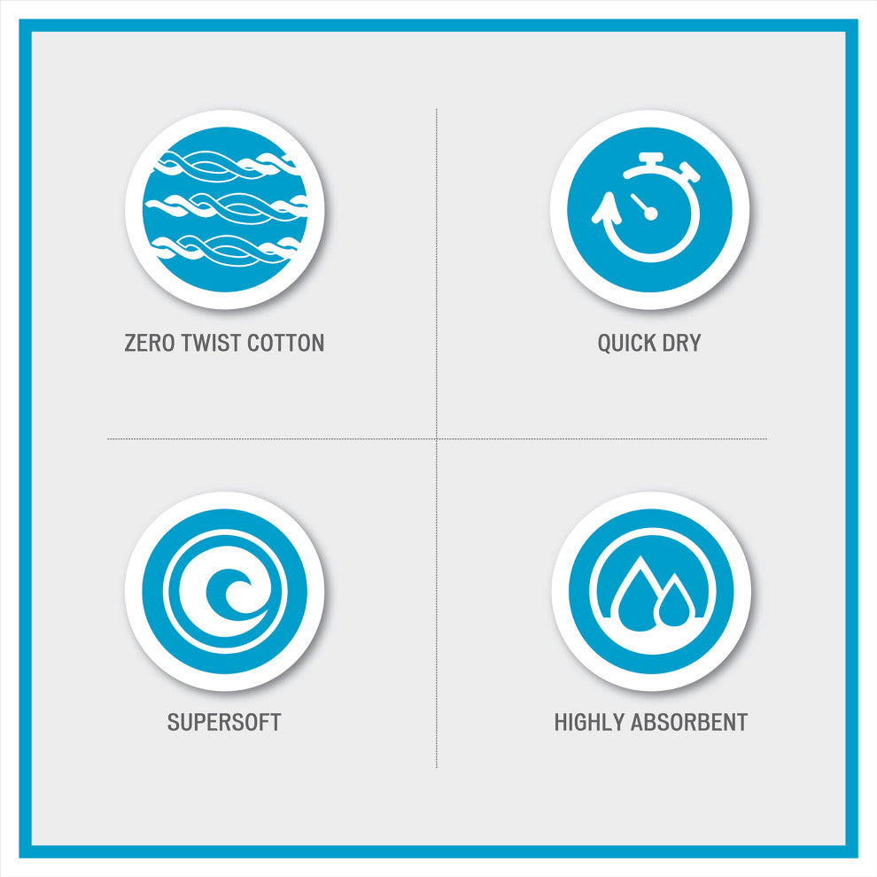 Madison Park Essentials Adrien Cotton Quick Dry Bath Towel 6 Piece Set