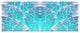 Exotic Blue Biological Organism, Abstract Art on Canvas, 83"x32", 7 Panels