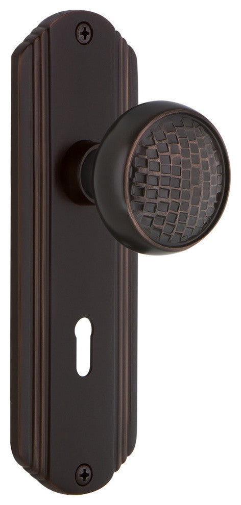 Deco Plate with Keyhole Double Dummy Craftsman Door Knob