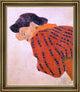 Egon Schiele Reclining Woman Red Blouse