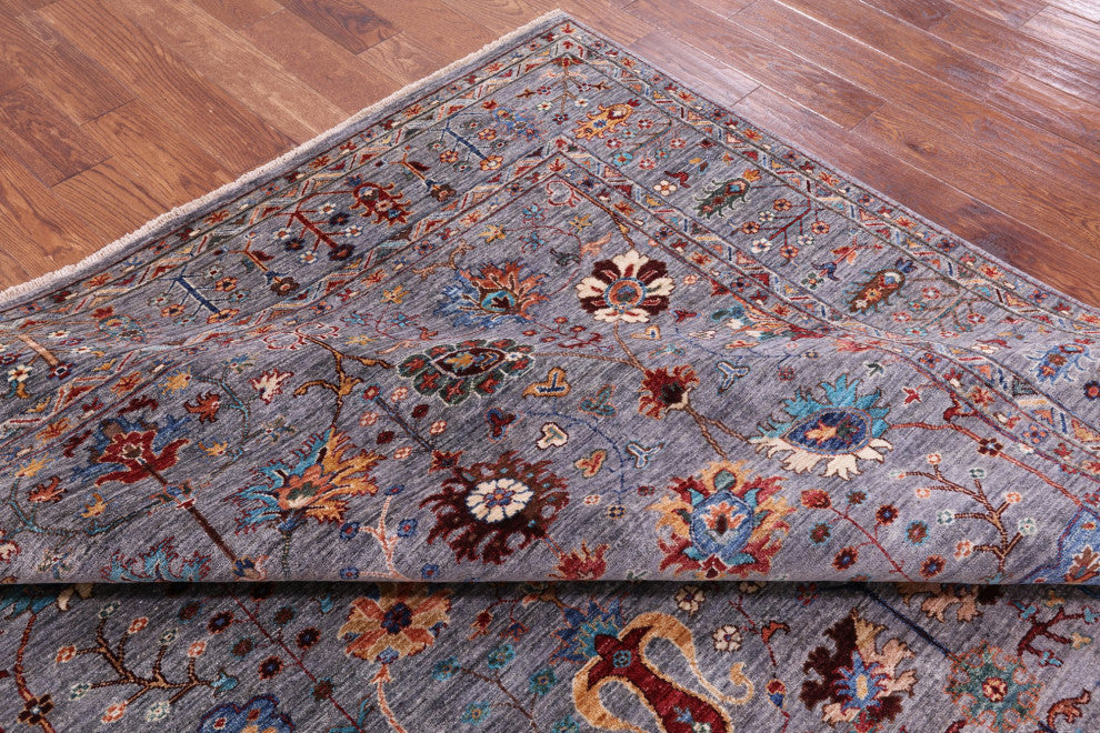 8' 4" X 9' 7" Persian Tabriz Hand Knotted Wool Rug Q9825