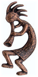 Kokopelli Left Facing Cabinet Pull, Antique Copper