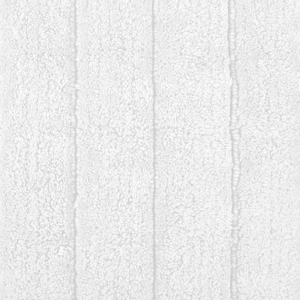 DII White Ribbed Rug 17"x24"
