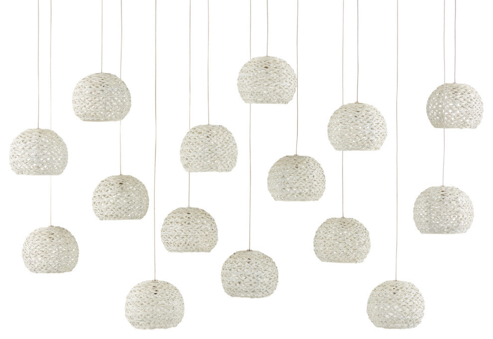 Piero Multi-Drop Pendant, Rectangular 15-Light