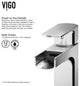 VIGO Ileana 7" H Single Handle Single Hole Bathroom Faucet, Chrome, Without Extras