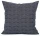 Charcoal Gray Hand Crafted Pintuck Accent Throw Pillow Cover