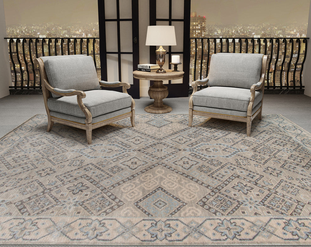 Blu Drayer Area Rug, Gray, 10' x 14', Geometric