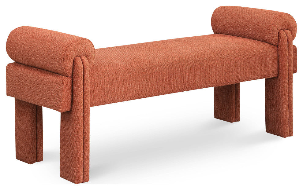 Stefano Upholstered Bench, Cognac