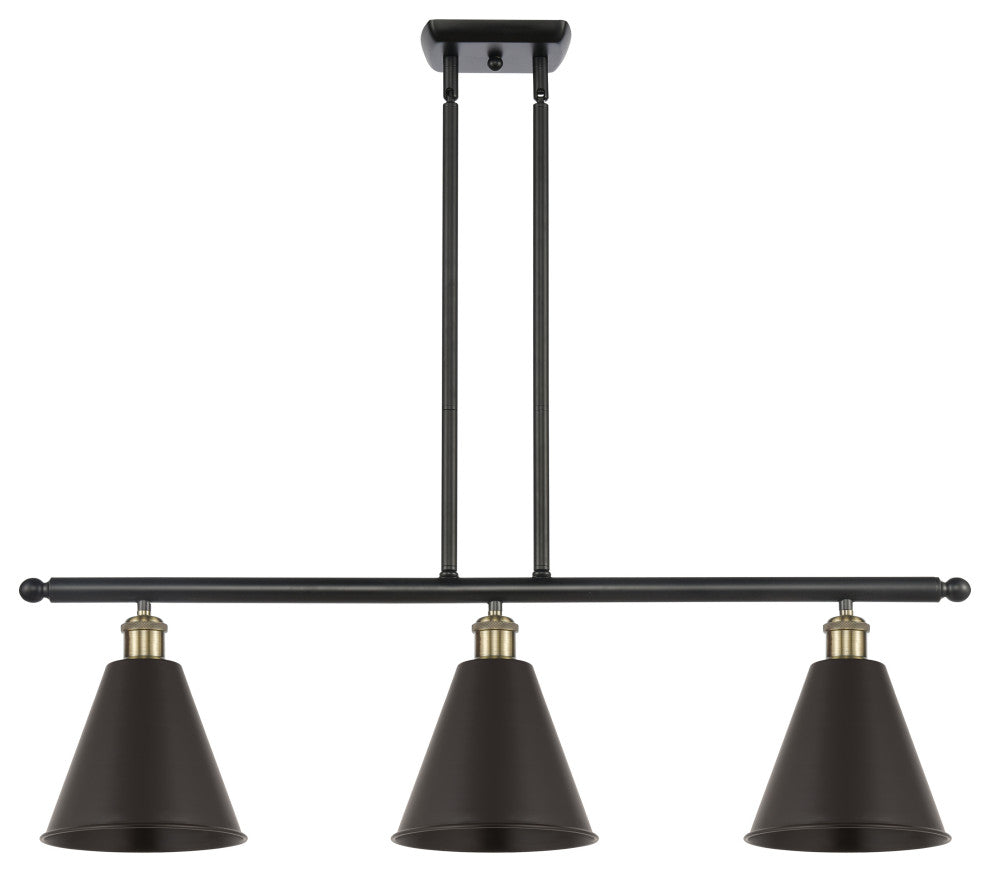 Ballston Cone Island Light, Black Antique Brass, Matte Black