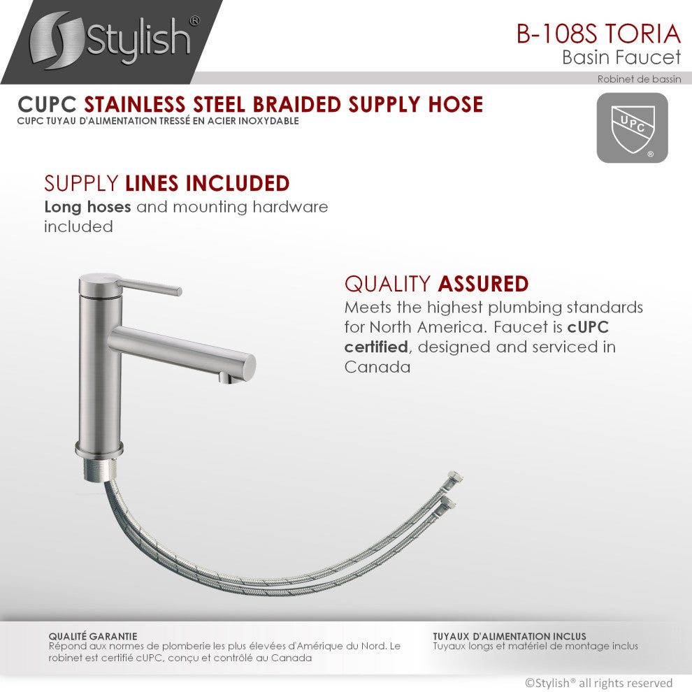 STYLISH Single Handle Modern Bathroom Faucet Basin Sink Faucet