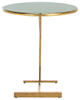Safavieh Sionne Round C Table, Hunter Green/Gold