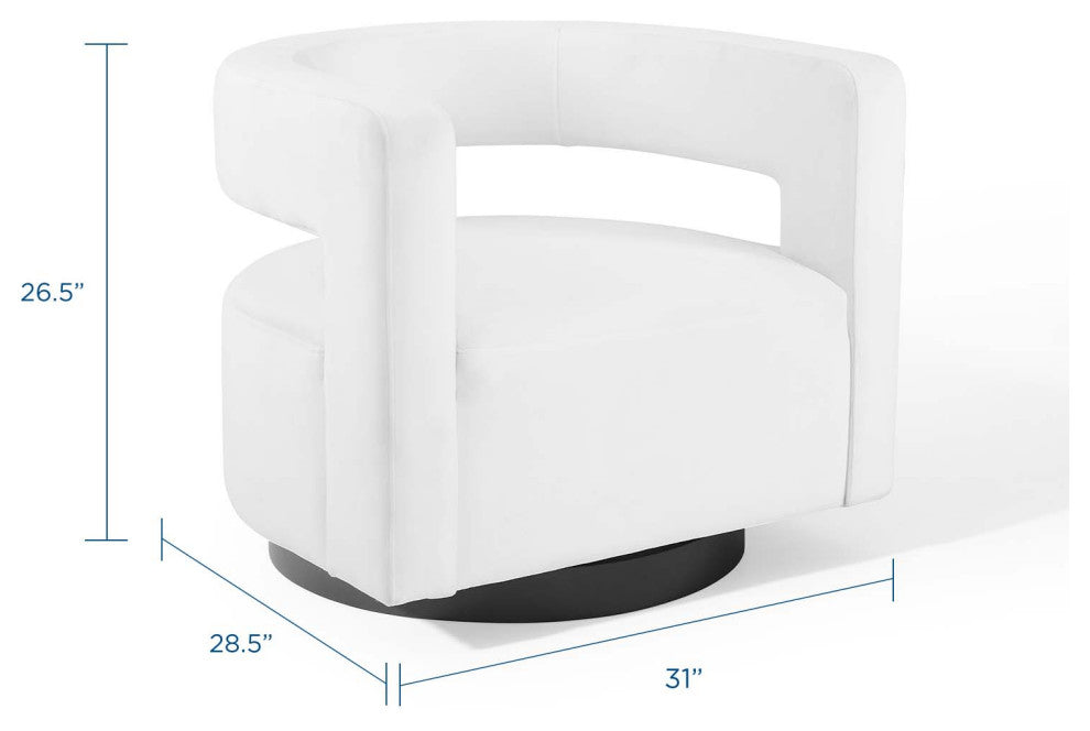 Armchair Accent Chair, Velvet, White, Modern, Living Lounge Hotel Hospitality