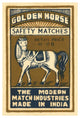 "Golden Horse Safety Matches" Digital Paper Print by Phillumenart, 17"x24"