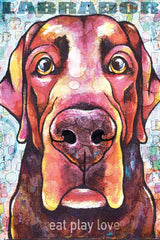 "Labrador Pop Art" Painting Print on Wrapped Canvas