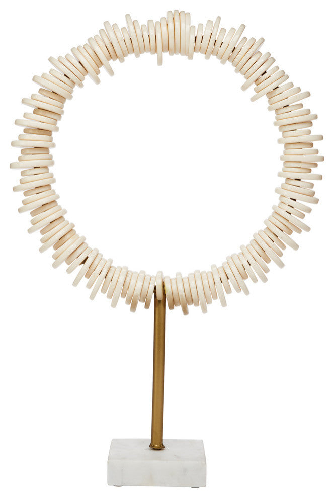 Arena Ring Sculptures (Set of 2), Cream Resin
