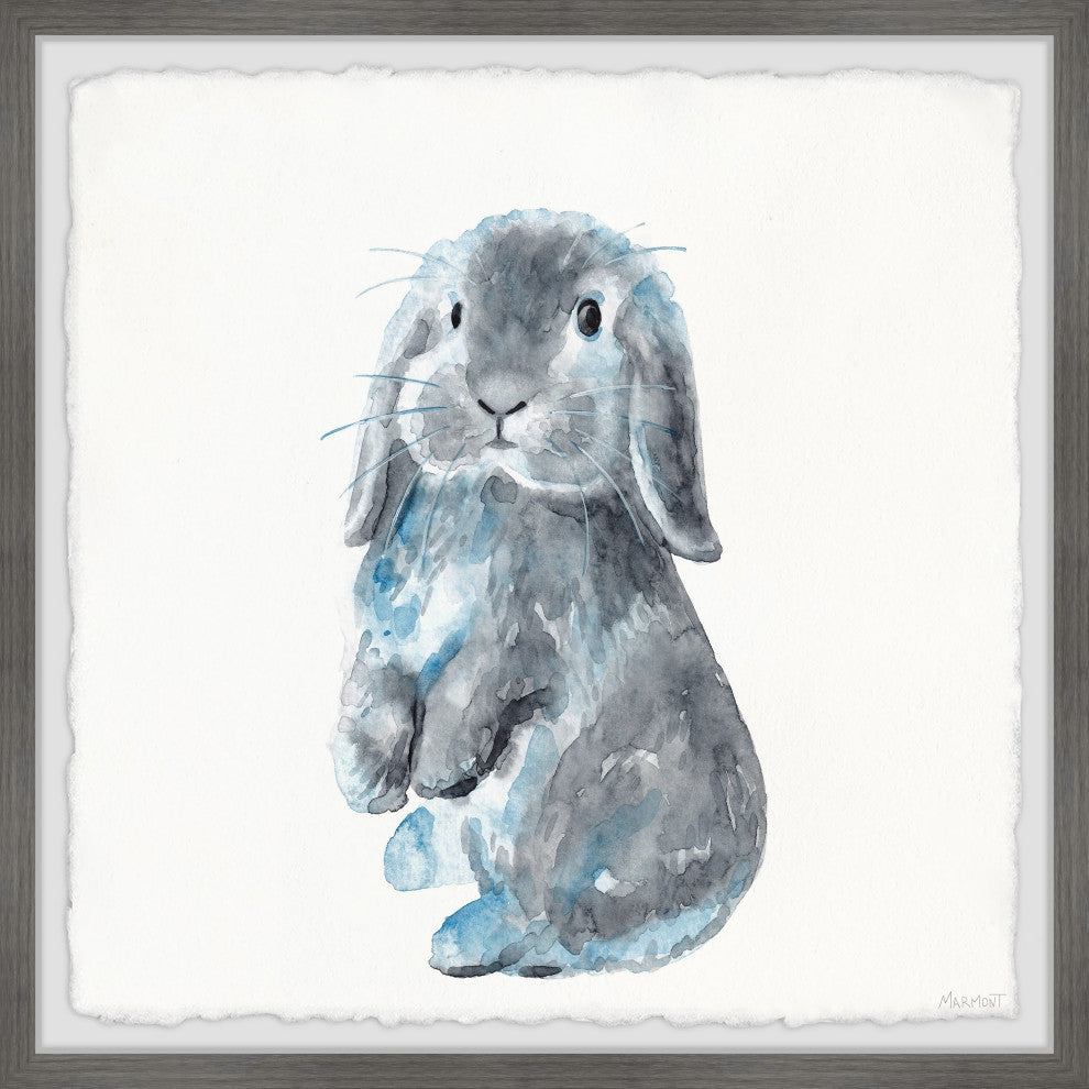 "Lop-Eared Rabbit" Framed Painting Print, 12x12