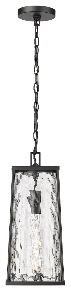 1 Light 7.5" Powder Coated Black Outdoor