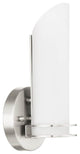 Livex Pelham 1 Light 10" Tall Bath Wall Sconce, Brushed Nickel