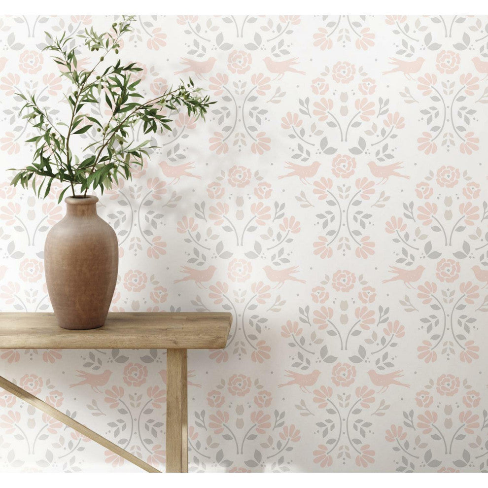 Sky Blue Rose Lindo Woodland Peel & Stick Wallpaper