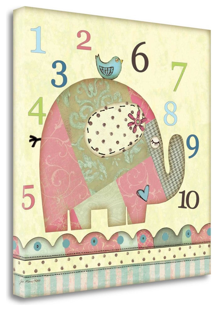 "Number Elephant" By Jo Moulton, Giclee Print on Gallery Wrap Canvas