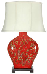 27" Fruitful Harvest Porcelain Lamp