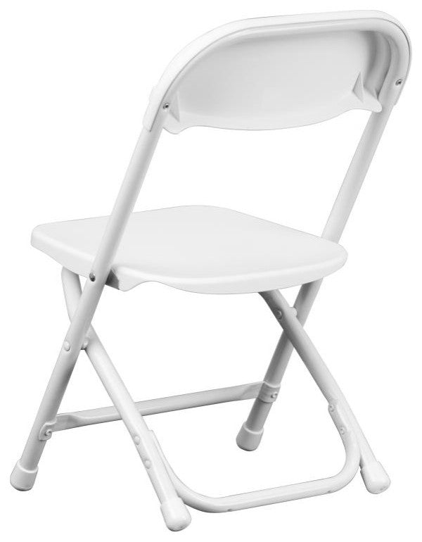 2 Pack Kids Plastic Folding Chair, White