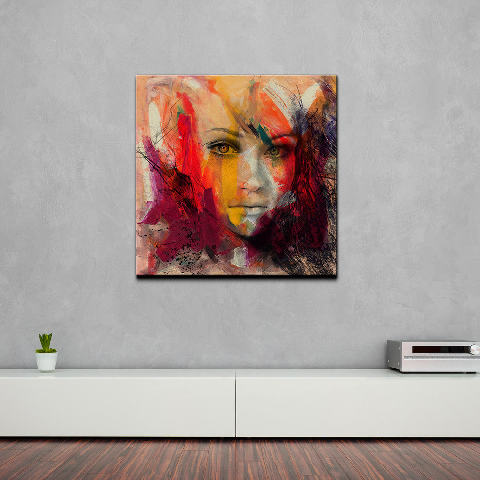 Abstract Girl 4 Canvas Wall Art