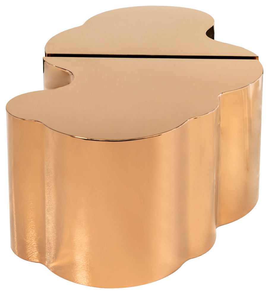 Luca Coffee Table, Rose Gold, 2-Piece Set
