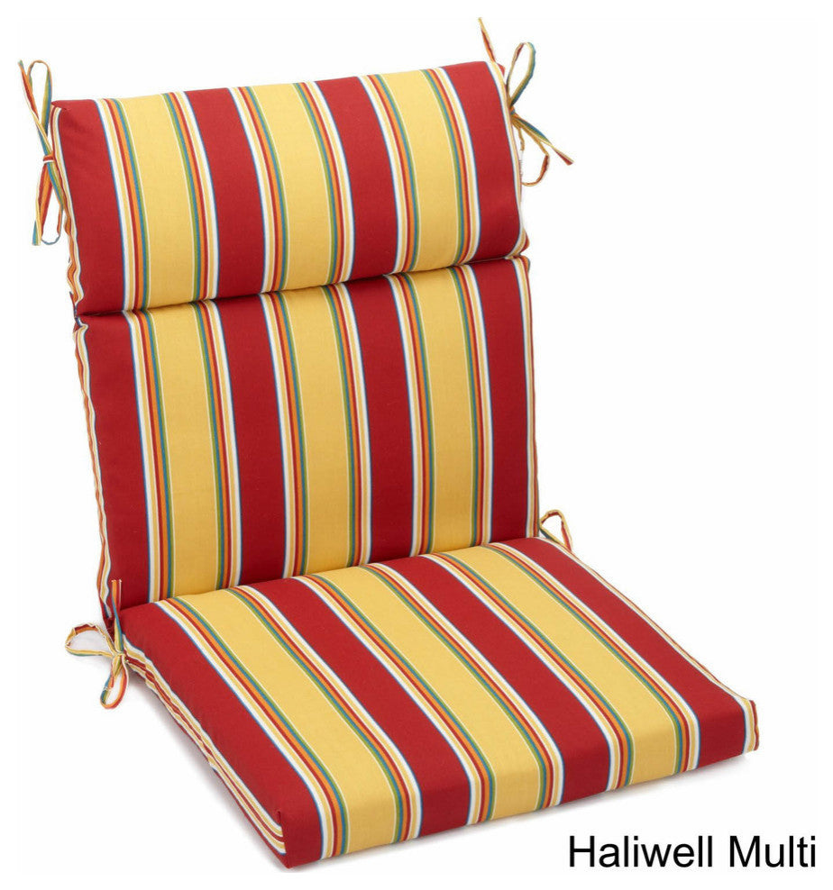 22"x45" Spun Polyester Squared Seat/Back Chair Cushion, Haliwell Multi