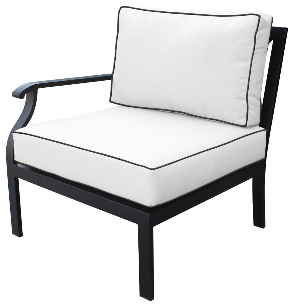 kathy ireland Madison Ave. 9 Piece Aluminum Patio Furniture Set 09b, Snow