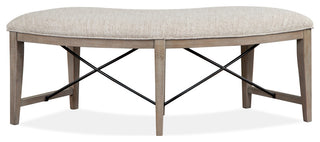 Curved Bench With Upholstered Seat