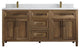 Santa Monica 72 Double Sink Bath Vanity in Graywashed Teak 1.5" Empira Quartz
