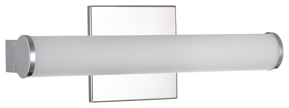 Chrome Frame LED Wall Sconce With Milk White Glass Shade