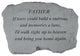 Garden Accent Family Stone, "Father, If Tears Could Build"