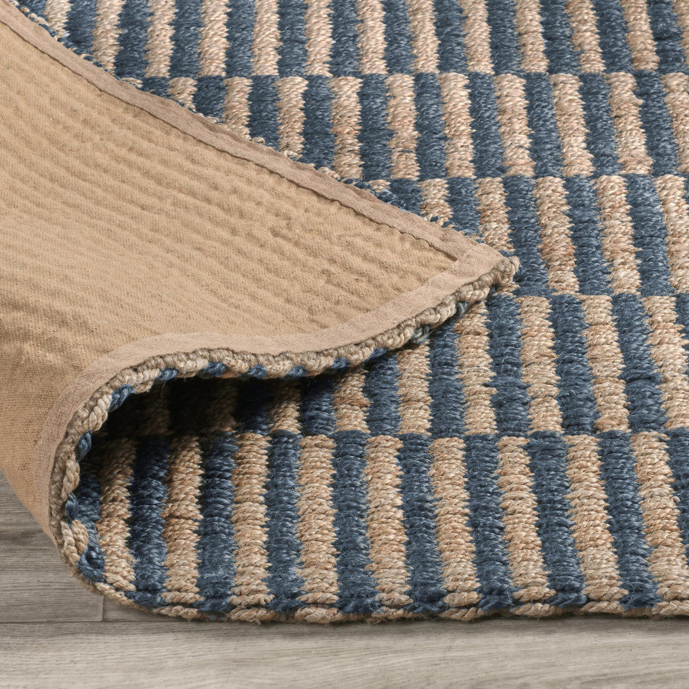 Monterey Jute Handwoven Accent Rug, Blue, 9x12