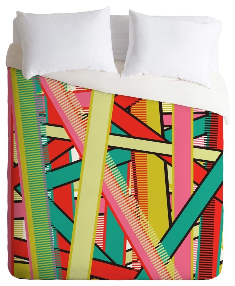 Deny Designs Sam Osborne Twisted Stripes Duvet Cover - Lightweight