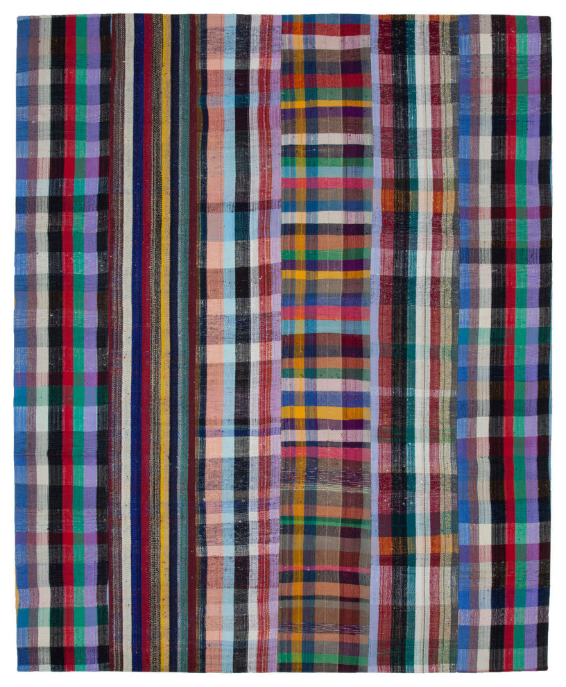 Rug N Carpet - Handmade Anatolian 8' 2'' x 10' 1'' Vintage Patchwork Kilim Rug