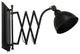 Benzara BM285137 18" Wall Mounted Lamp, Extendable Accordion Arm, Antique Black