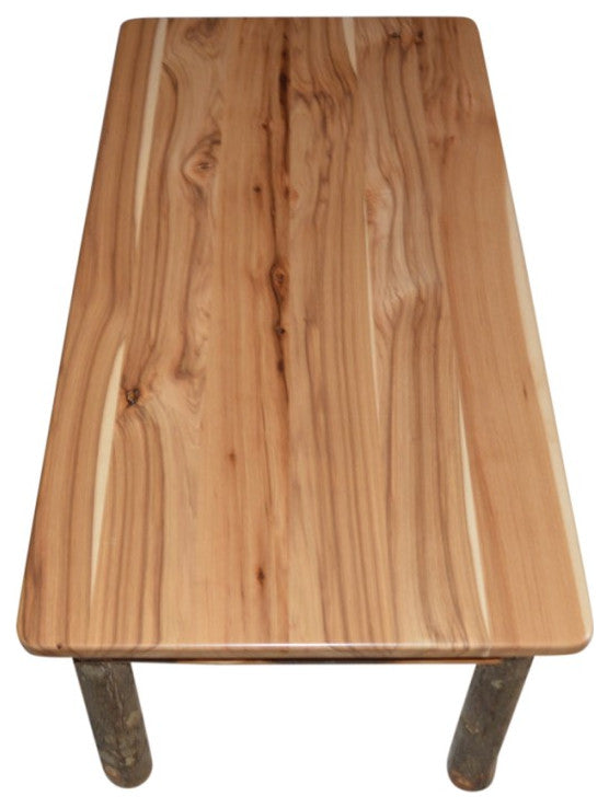 Hickory Solid Wood Coffee Table, Rustic Hickory
